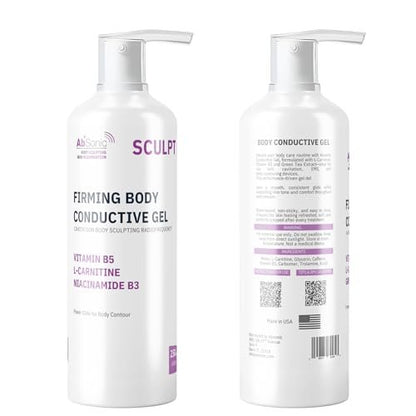 Absonic Sculpt Firming Cavitation Conductive Gel - Toning Gel with L-Carnitine & Vitamin B5 for Body Cavitation, Sculpting & Tightening Devices - 8.5oz - Made in USA Avelisse