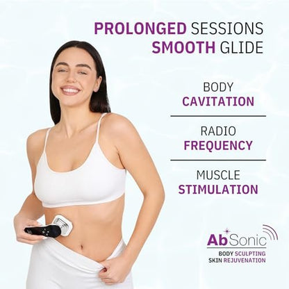 Absonic Sculpt Firming Cavitation Conductive Gel - Toning Gel with L-Carnitine & Vitamin B5 for Body Cavitation, Sculpting & Tightening Devices - 8.5oz - Made in USA Avelisse