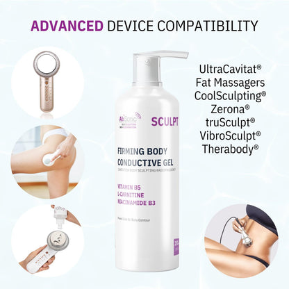 Absonic Sculpt Firming Cavitation Conductive Gel - Toning Gel with L-Carnitine & Vitamin B5 for Body Cavitation, Sculpting & Tightening Devices - 8.5oz - Made in USA Avelisse