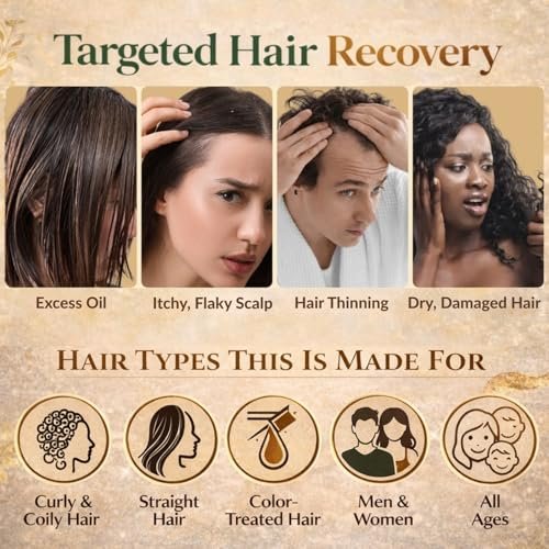TRUÉ PURSUÉ Batana Oil Shampoo & Conditioner Set for Hair Growth Support – with Rosemary & Castor Oil – Sulfate-Free for Dry, Damaged & Thinning Hair – 16 fl oz Each Avelisse