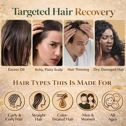 TRUÉ PURSUÉ Batana Oil Shampoo & Conditioner Set for Hair Growth Support – with Rosemary & Castor Oil – Sulfate-Free for Dry, Damaged & Thinning Hair – 16 fl oz Each Avelisse