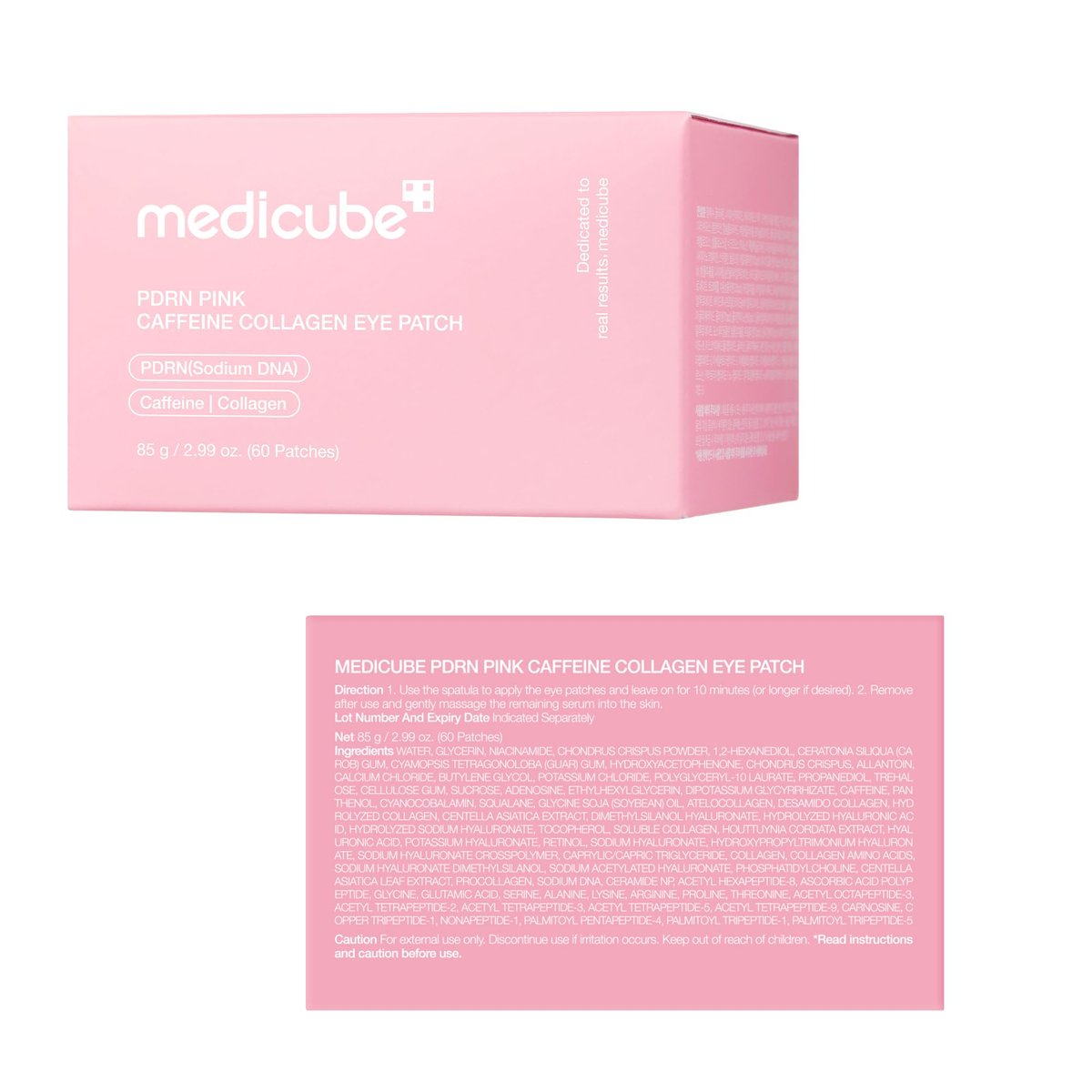 medicube PDRN Caffeine Collagen Eye Patch – 30 Pairs | Gel Eye Patches for Dark Circles, Undereye Bags & Firming Age-Defying Care with Retinol, Collagen | Korean Skincare Avelisse