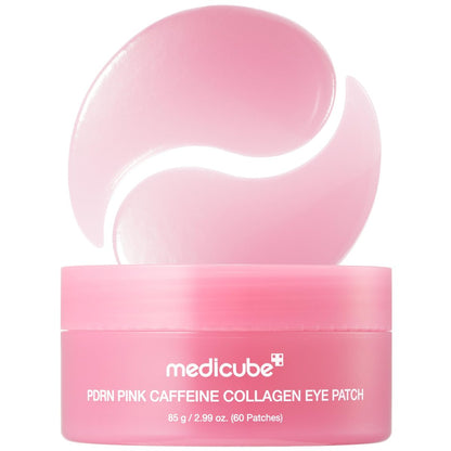 medicube PDRN Caffeine Collagen Eye Patch – 30 Pairs | Gel Eye Patches for Dark Circles, Undereye Bags & Firming Age-Defying Care with Retinol, Collagen | Korean Skincare Avelisse