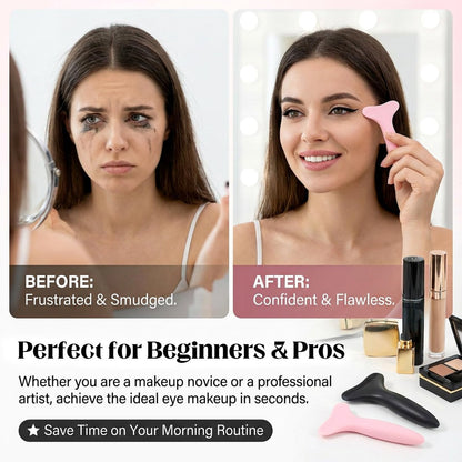 2-Pack Silicone Mascara Shields - Reusable Eyeliner Stencils & Eyeshadow Applicator Guide for Beginners & Pros Avelisse