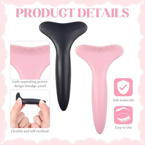 2-Pack Silicone Mascara Shields - Reusable Eyeliner Stencils & Eyeshadow Applicator Guide for Beginners & Pros Avelisse