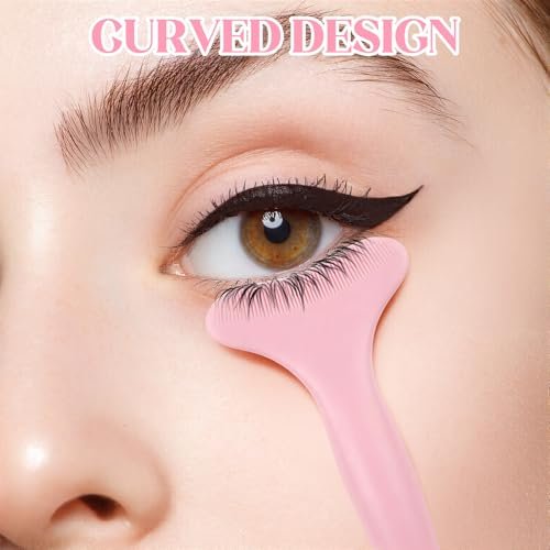 2-Pack Silicone Mascara Shields - Reusable Eyeliner Stencils & Eyeshadow Applicator Guide for Beginners & Pros Avelisse