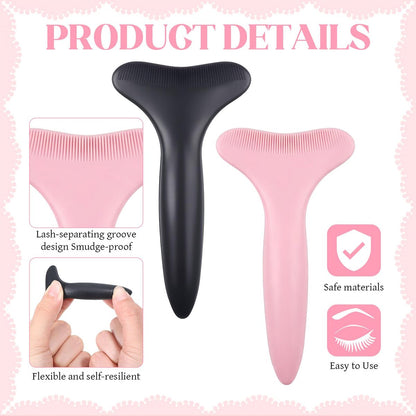 2-Pack Silicone Mascara Shields - Reusable Eyeliner Stencils & Eyeshadow Applicator Guide for Beginners & Pros Avelisse