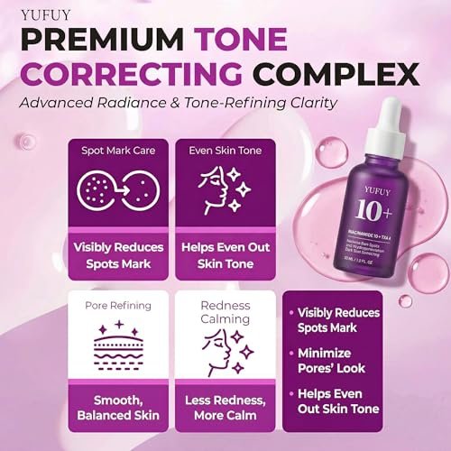 YUFUY Niacinamide 10 + TXA 4 Serum for Face - Korean Glass Skin Centella Dark Spot Corrector, Tranexamic Acid for Uneven Skin Tone & Pore Care, Sensitive Skin (30ml) - görsel 8
