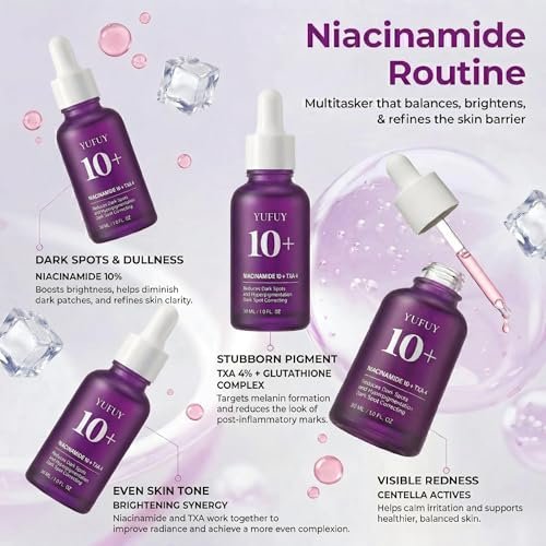YUFUY Niacinamide 10 + TXA 4 Serum for Face - Korean Glass Skin Centella Dark Spot Corrector, Tranexamic Acid for Uneven Skin Tone & Pore Care, Sensitive Skin (30ml) - görsel 10