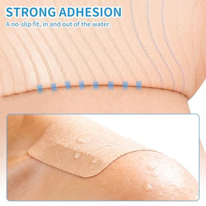 Waterproof & Sweat-Resistant Tattoo Cover Up Tape – Light Tan Skin Tone, 2 Rolls, 4"x16.4ft, Cuttable Cover Up Patches for Tattoos, Scars & Birthmarks Avelisse