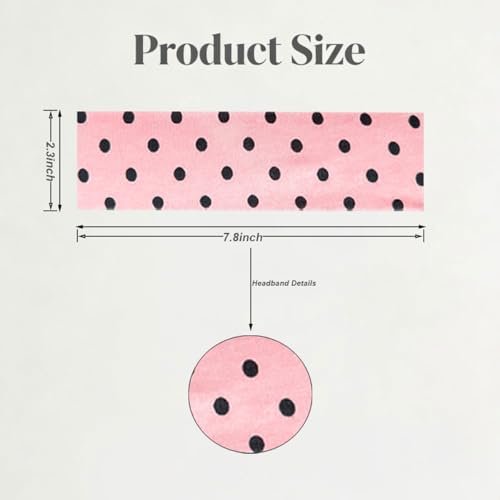PRELITER Polka Dot Headband for Women 6 Pack - Elastic Yoga Sport Headbands - Stay in Place, Multicolor Avelisse