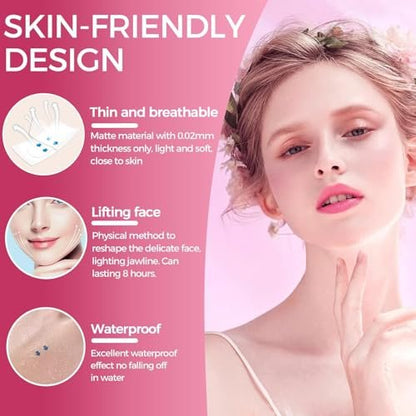 LadPemo Neck Tape Lifting Invisible – Instant Facelift Tape for Sagging Skin, Wrinkles, Jowls, and Turkey Neck