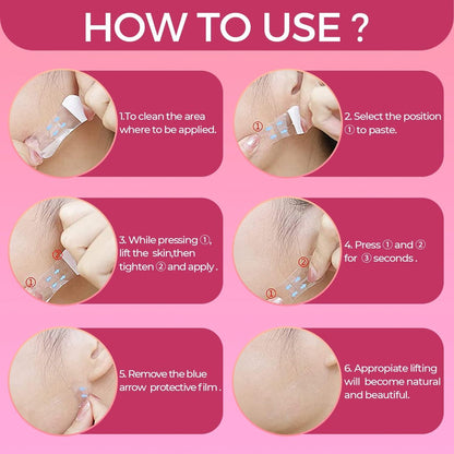 LadPemo Neck Tape Lifting Invisible – Instant Facelift Tape for Sagging Skin, Wrinkles, Jowls, and Turkey Neck