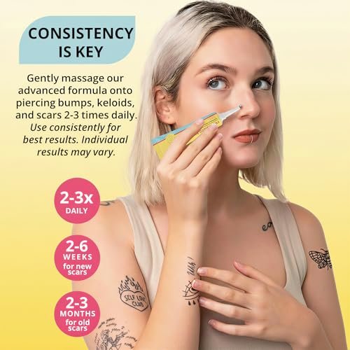 2-Step Piercing Bump Solution: Treatment Oil + Keloid Bump Removal Gel – Professional Aftercare for Nose, Ear & Body Piercings | Effectively Shrinks & Softens Bumps and Scars Avelisse