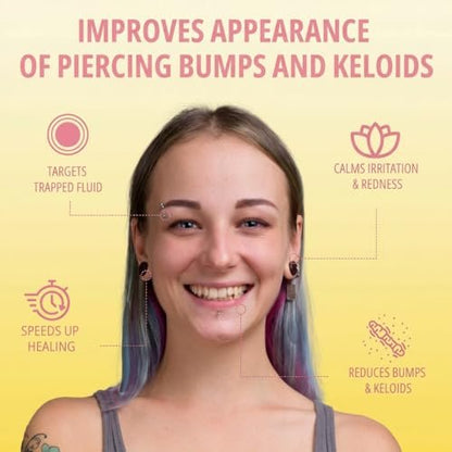 2-Step Piercing Bump Solution: Treatment Oil + Keloid Bump Removal Gel – Professional Aftercare for Nose, Ear & Body Piercings | Effectively Shrinks & Softens Bumps and Scars Avelisse