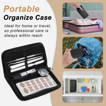 VOCOSTE Ingrown Toenail Correction Kit – Professional Toe Nail Corrector Tools with Leather Case for Curved & Ingrown Nails, Includes Nail Files, Clipper & Lifter Avelisse