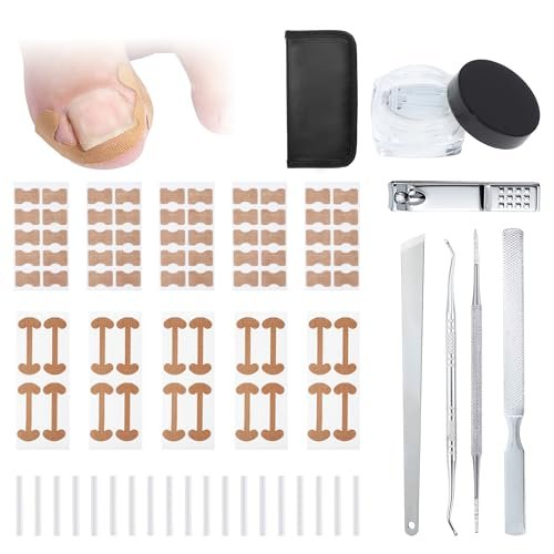 VOCOSTE Ingrown Toenail Correction Kit – Professional Toe Nail Corrector Tools with Leather Case for Curved & Ingrown Nails, Includes Nail Files, Clipper & Lifter Avelisse