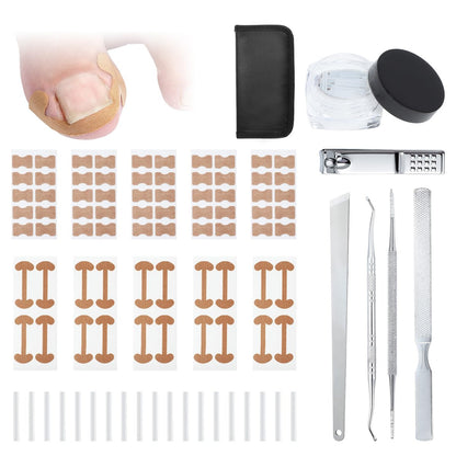 VOCOSTE Ingrown Toenail Correction Kit – Professional Toe Nail Corrector Tools with Leather Case for Curved & Ingrown Nails, Includes Nail Files, Clipper & Lifter Avelisse