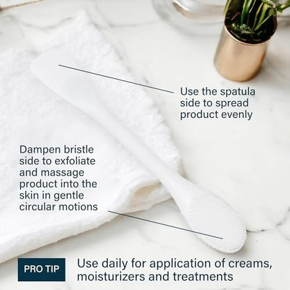 SKINN Pore Polishing Wand - Dual-Sided Silicone Facial Cleansing Brush for Gentle Deep Cleaning & Exfoliation - BPA-Free Manual Pore Cleansing Tool for All Skin Types