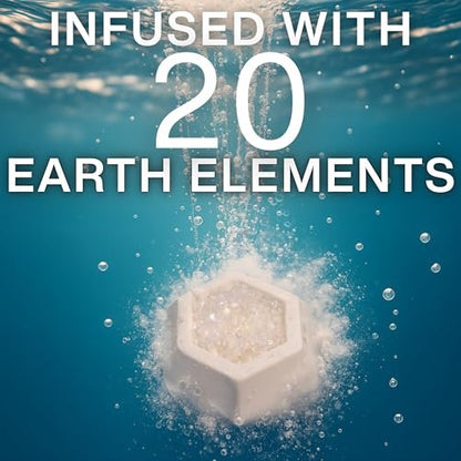 GeoBath Magnesium & Epsom Salt Natural Mineral Bath Bombs – XL 180g – Dye & Fragrance Free – Muscle Relief & Skin Care – Inspired by Healing Hot Springs – 7 Pack Avelisse