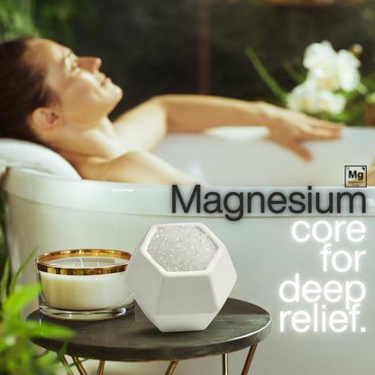 GeoBath Magnesium & Epsom Salt Natural Mineral Bath Bombs – XL 180g – Dye & Fragrance Free – Muscle Relief & Skin Care – Inspired by Healing Hot Springs – 7 Pack Avelisse
