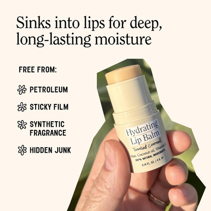 California Naturals Hydrating Lip Balm Duo - Natural, Cruelty-Free, Petroleum-Free - Toasted Coconut & Summer Fig Avelisse