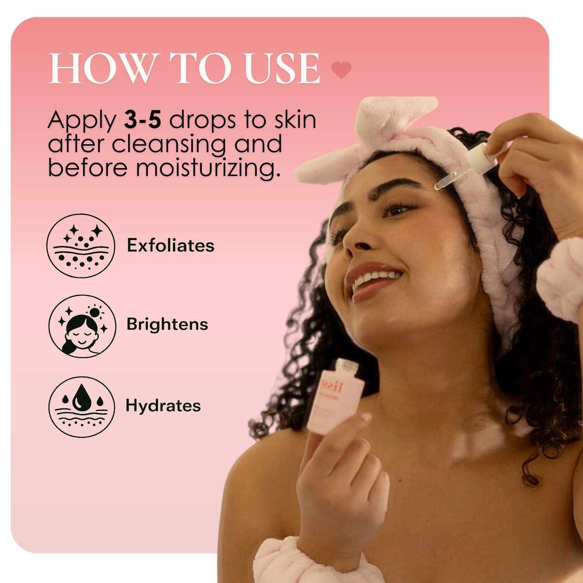 Mandelic Acid Serum Toner Exfoliant | Acne Redness & Balancing Treatment with Niacinamide, Licorice Root & Hyaluronic Acid | Hydrating Exfoliator (Lissy Skincare, 1 fl oz) Avelisse