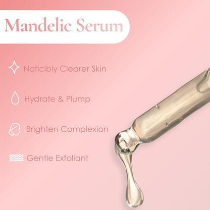 Mandelic Acid Serum Toner Exfoliant | Acne Redness & Balancing Treatment with Niacinamide, Licorice Root & Hyaluronic Acid | Hydrating Exfoliator (Lissy Skincare, 1 fl oz) Avelisse