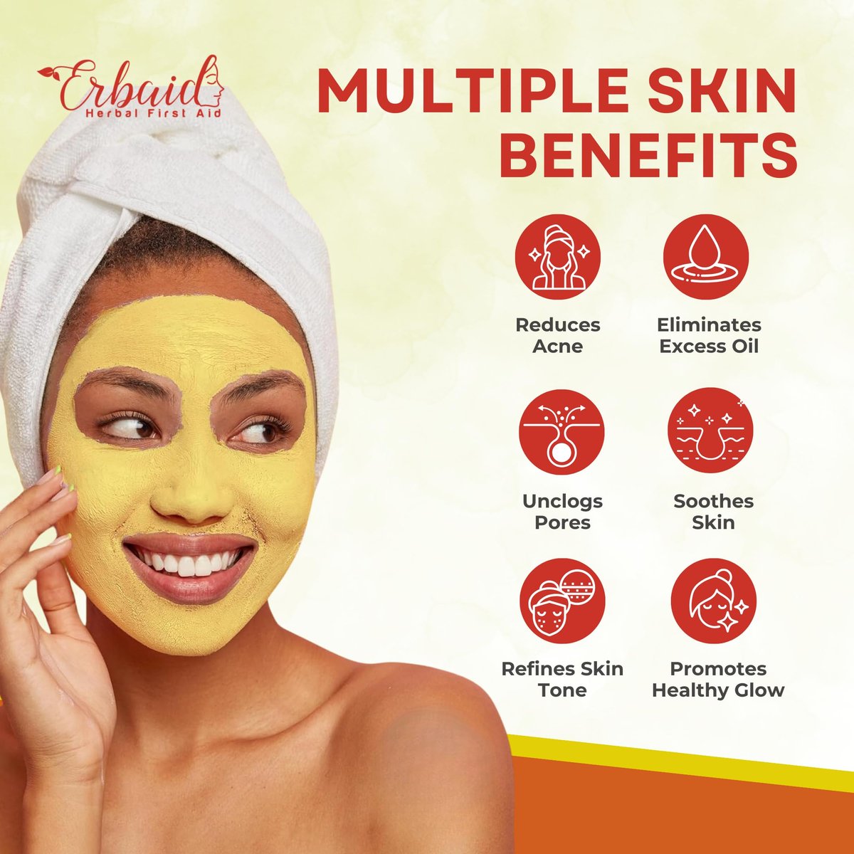 Sulfur Face Mask – All Natural Brightening Facial Clay Mask Powder for Oily & Blemish-Prone Skin, Sulfur & Bentonite Clay, 3 oz, Made in USA - görsel 4