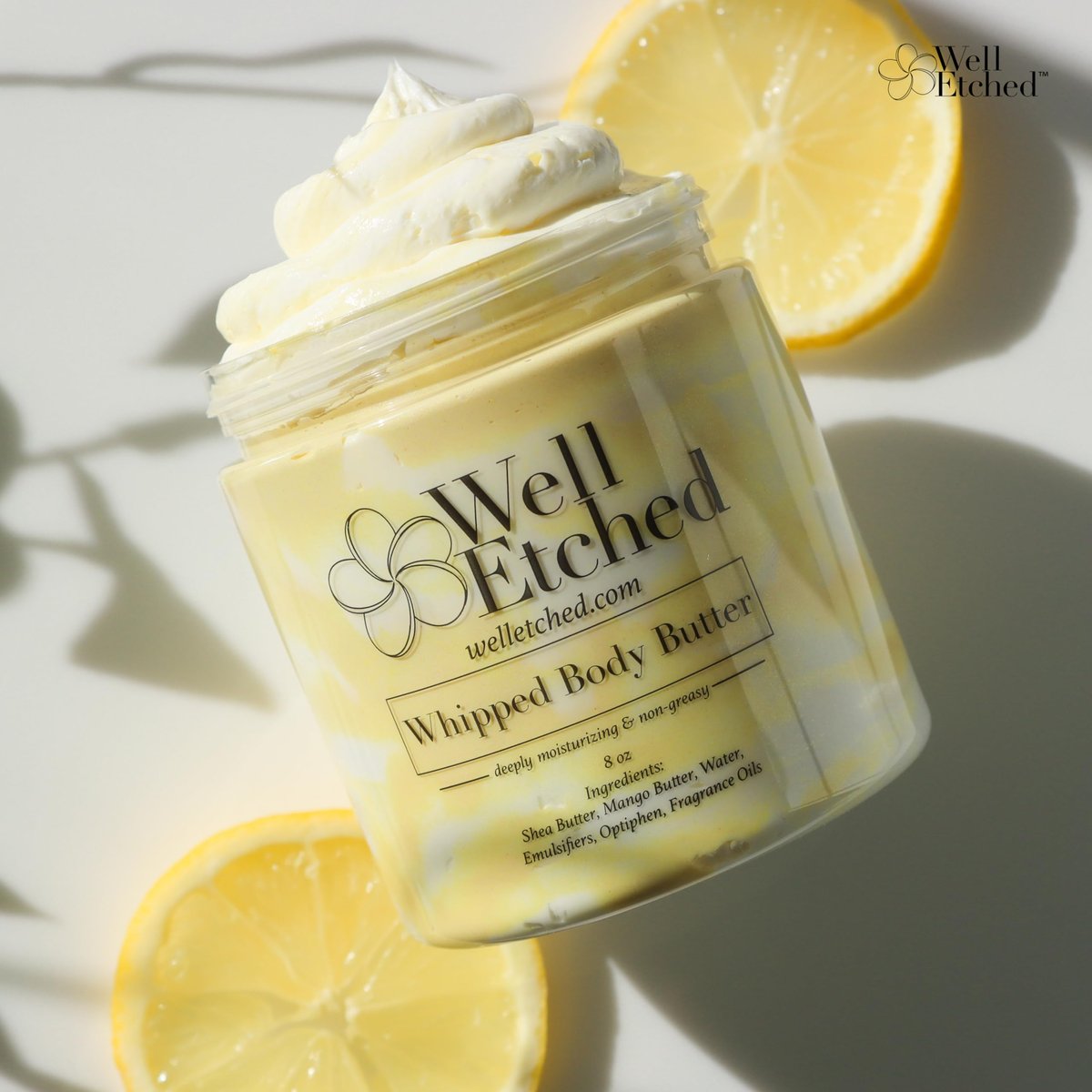 Lemon Meringue Body Butter - Handcrafted Whipped Shea & Mango Butter, Fast Absorbing Natural Moisturizer for Dry Skin, Eczema, Stretch Marks, After Sun - 8 fl oz - görsel 7