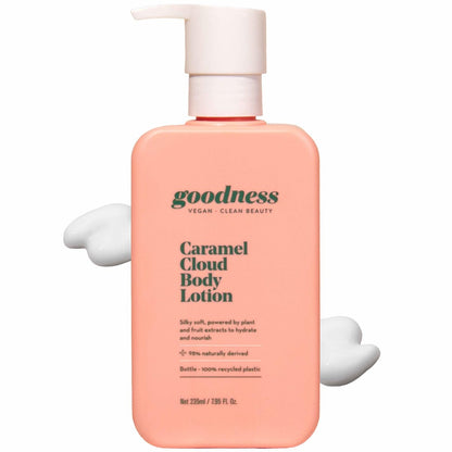 goodness Caramel Body Lotion for Dry Skin – Lightweight, Fast-Absorbing Moisturizer with Shea Butter & Hyaluronic Acid – Non-Greasy Hydration with Antioxidants