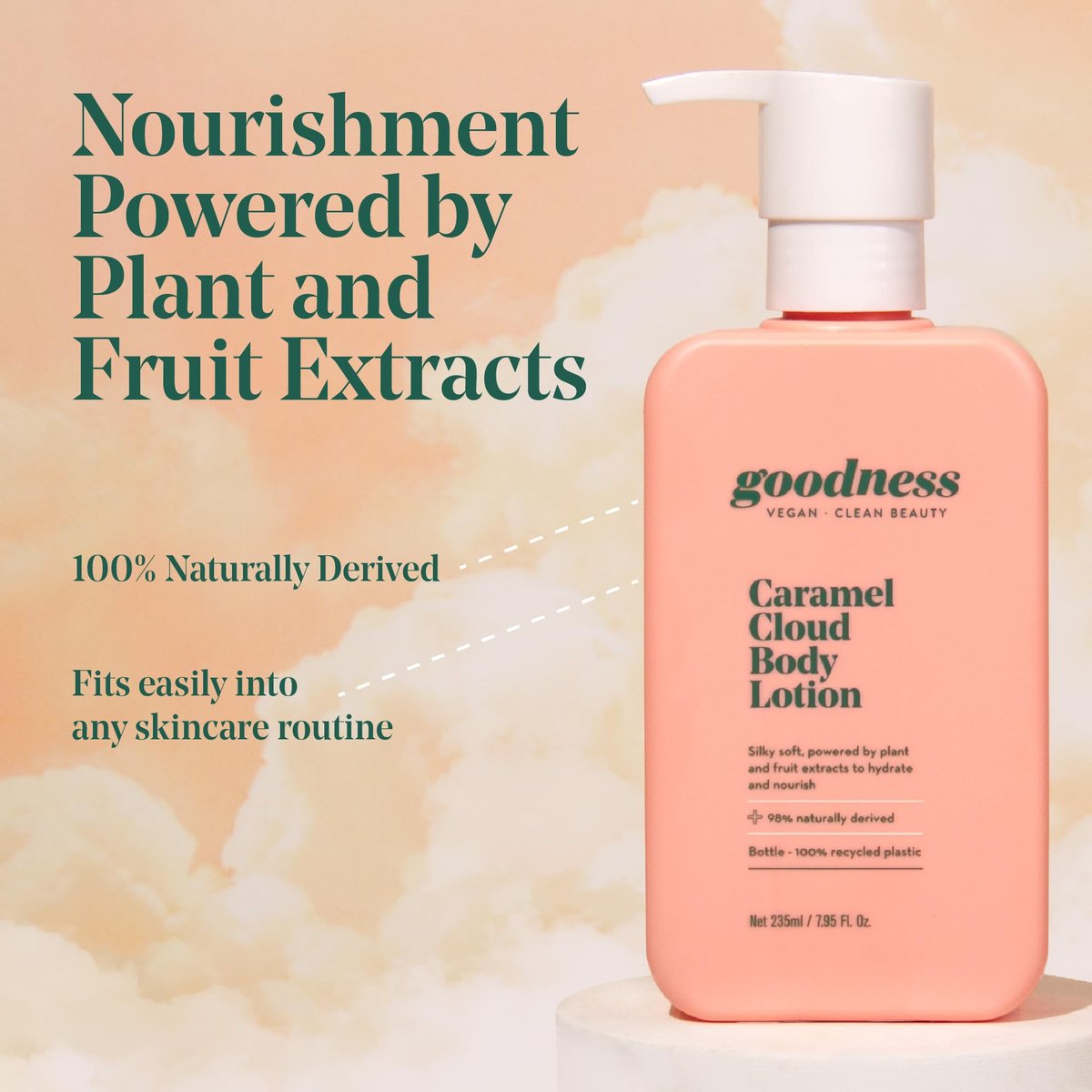 goodness Caramel Body Lotion for Dry Skin – Lightweight, Fast-Absorbing Moisturizer with Shea Butter & Hyaluronic Acid – Non-Greasy Hydration with Antioxidants - görsel 9
