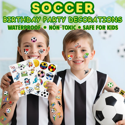 96-Piece Soccer Temporary Tattoos Stickers – Sport Party Favors, Birthday Supplies & Classroom Prizes for Kids & Teens