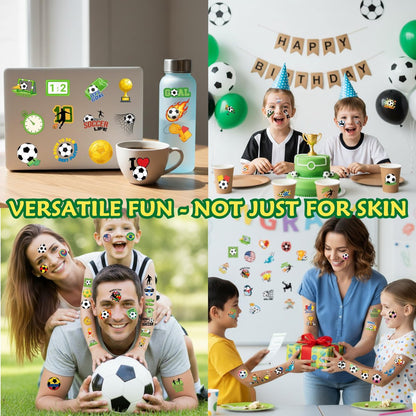 96-Piece Soccer Temporary Tattoos Stickers – Sport Party Favors, Birthday Supplies & Classroom Prizes for Kids & Teens