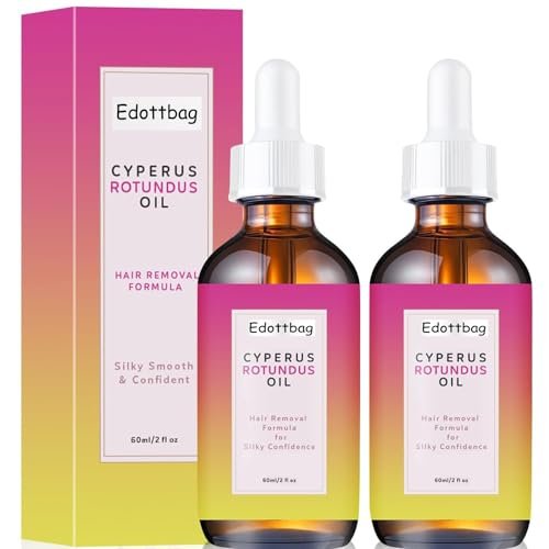 Edottbag 2-Pack Natural Cyperus Rotundus Oil for Hair Removal & Hair Growth Reduction - Pure Plant Extract, 2 fl oz Each, Suitable for All Skin Types - görsel 2
