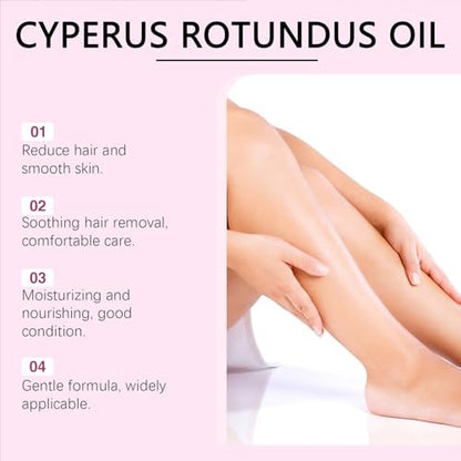 Edottbag 2-Pack Natural Cyperus Rotundus Oil for Hair Removal & Hair Growth Reduction - Pure Plant Extract, 2 fl oz Each, Suitable for All Skin Types