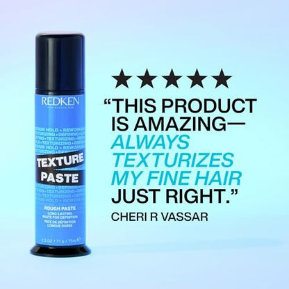 Redken Long-Lasting Styling Paste for All Hair Types – Medium Hold, Adds Texture & Definition with Flexible Control Avelisse