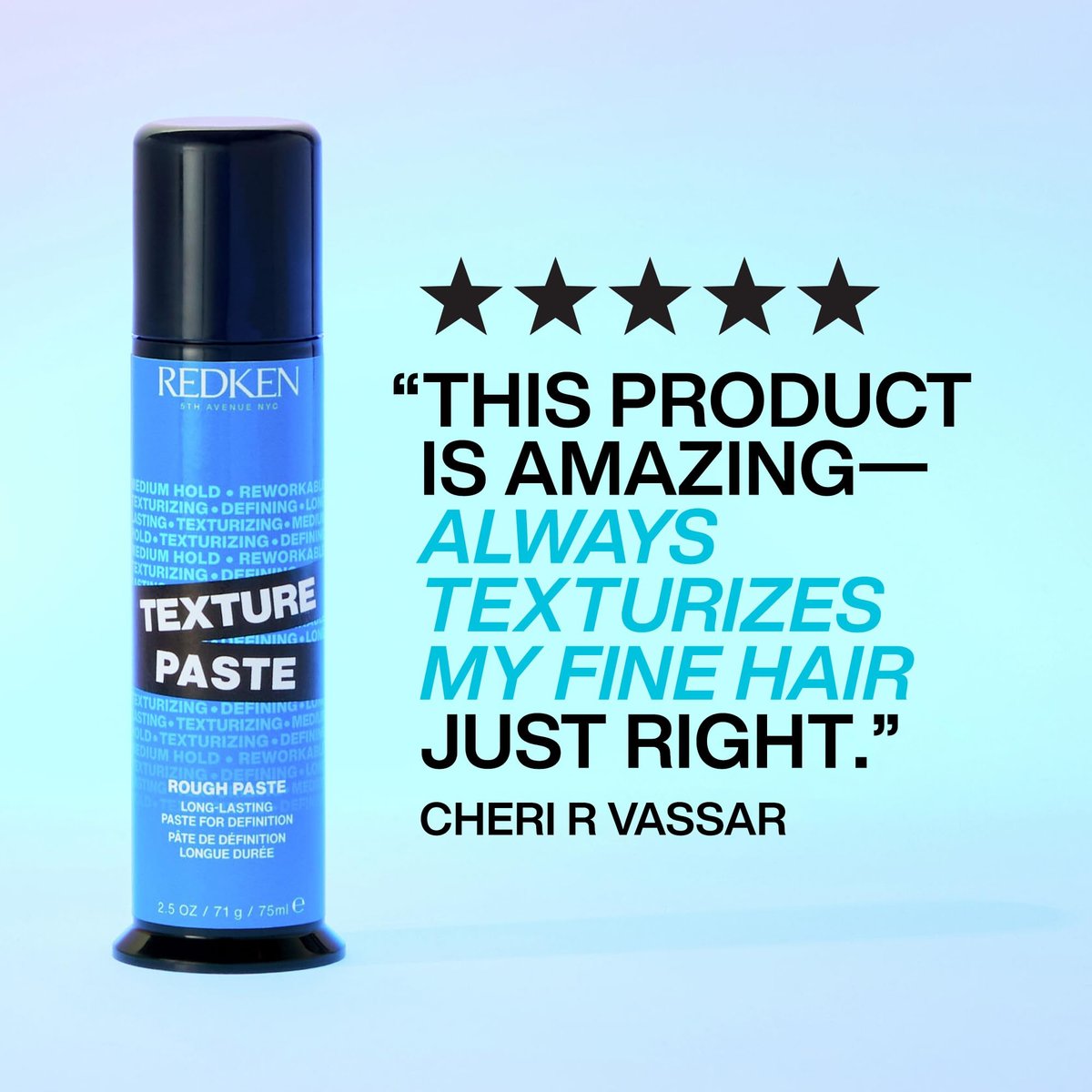 Redken Long-Lasting Styling Paste for All Hair Types – Medium Hold, Adds Texture & Definition with Flexible Control Avelisse