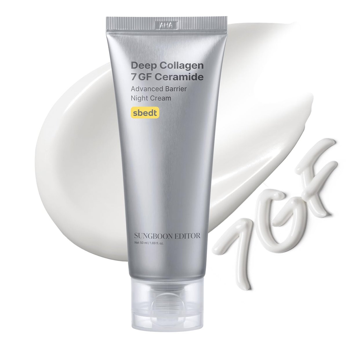 SUNGBOON EDITOR Deep Collagen 7GF Korean Night Cream for Face and Neck | Advanced Skincare Formula with 5 Ceramides & Retinol | Firm-Looking & Barrier-Supporting Nighttime Moisturizer, 1.69 oz Avelisse