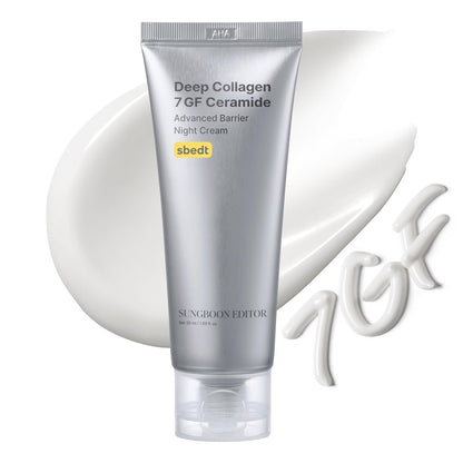 SUNGBOON EDITOR Deep Collagen 7GF Korean Night Cream for Face and Neck | Advanced Skincare Formula with 5 Ceramides & Retinol | Firm-Looking & Barrier-Supporting Nighttime Moisturizer, 1.69 oz Avelisse