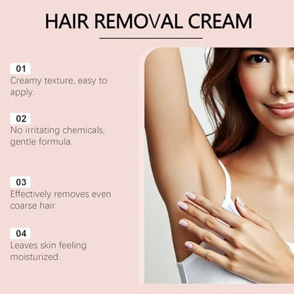 Bare Basic Hair Removal Cream for Women – Gentle No-Shave Depilatory with Vitamin E & B5, Moisturizing Formula, 5.29 Fl Oz Avelisse