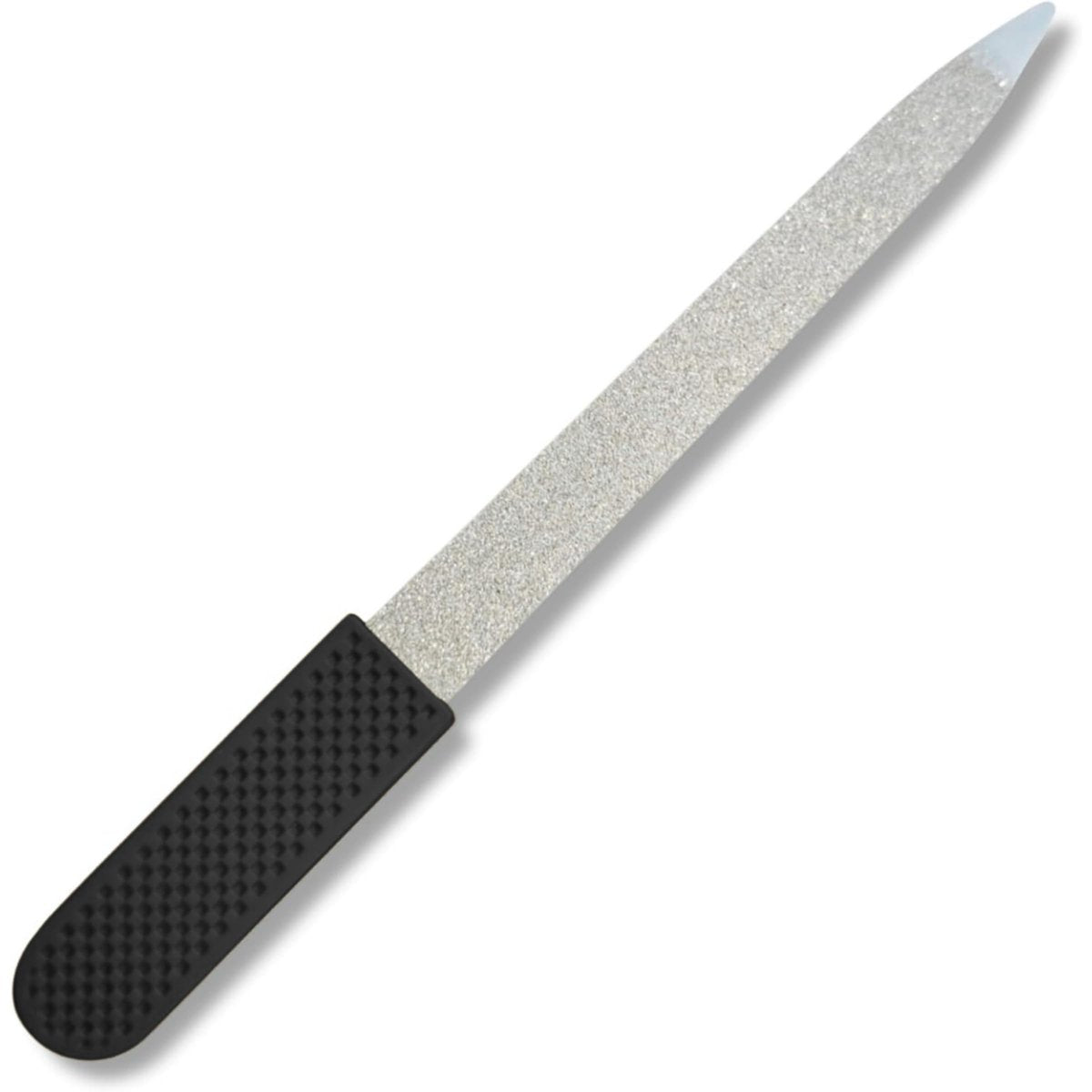 Professional Sapphire Black Nail File – Fine & Coarse, 5" Stainless Steel, Double-Sided Metal File, Ergonomic Non-Slip Handle, for Natural, Gel, Acrylic Nails, Manicure & Pedicure Tool Avelisse