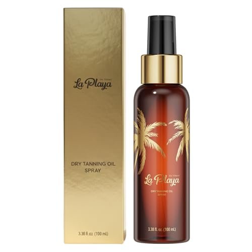 Onyx La Playa Dry Tanning Oil Spray Gel Accelerator - Fast Dark Tan Enhancer for Indoor Tanning Beds & Outdoor Sun, Non-Greasy, No-SPF, 3.38 Fl Oz Avelisse