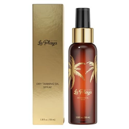Onyx La Playa Dry Tanning Oil Spray Gel Accelerator - Fast Dark Tan Enhancer for Indoor Tanning Beds & Outdoor Sun, Non-Greasy, No-SPF, 3.38 Fl Oz Avelisse