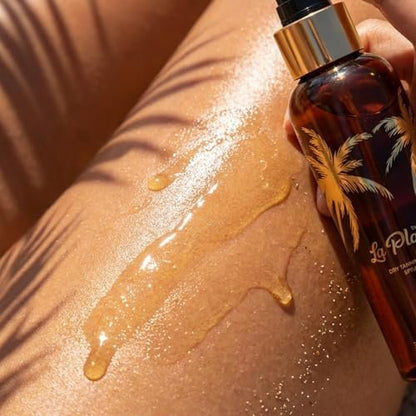 Onyx La Playa Dry Tanning Oil Spray Gel Accelerator - Fast Dark Tan Enhancer for Indoor Tanning Beds & Outdoor Sun, Non-Greasy, No-SPF, 3.38 Fl Oz Avelisse