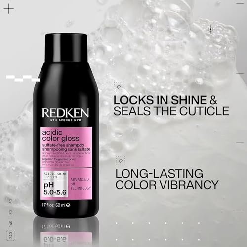 Redken Acidic Color Gloss Shine Mini Kit – Sulfate-Free Shampoo, Conditioner & Heat Protect Leave In Treatment for Hair Shine & Vibrant Color, Travel Size Avelisse