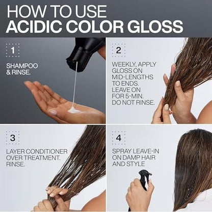 Redken Acidic Color Gloss Shine Mini Kit – Sulfate-Free Shampoo, Conditioner & Heat Protect Leave In Treatment for Hair Shine & Vibrant Color, Travel Size Avelisse