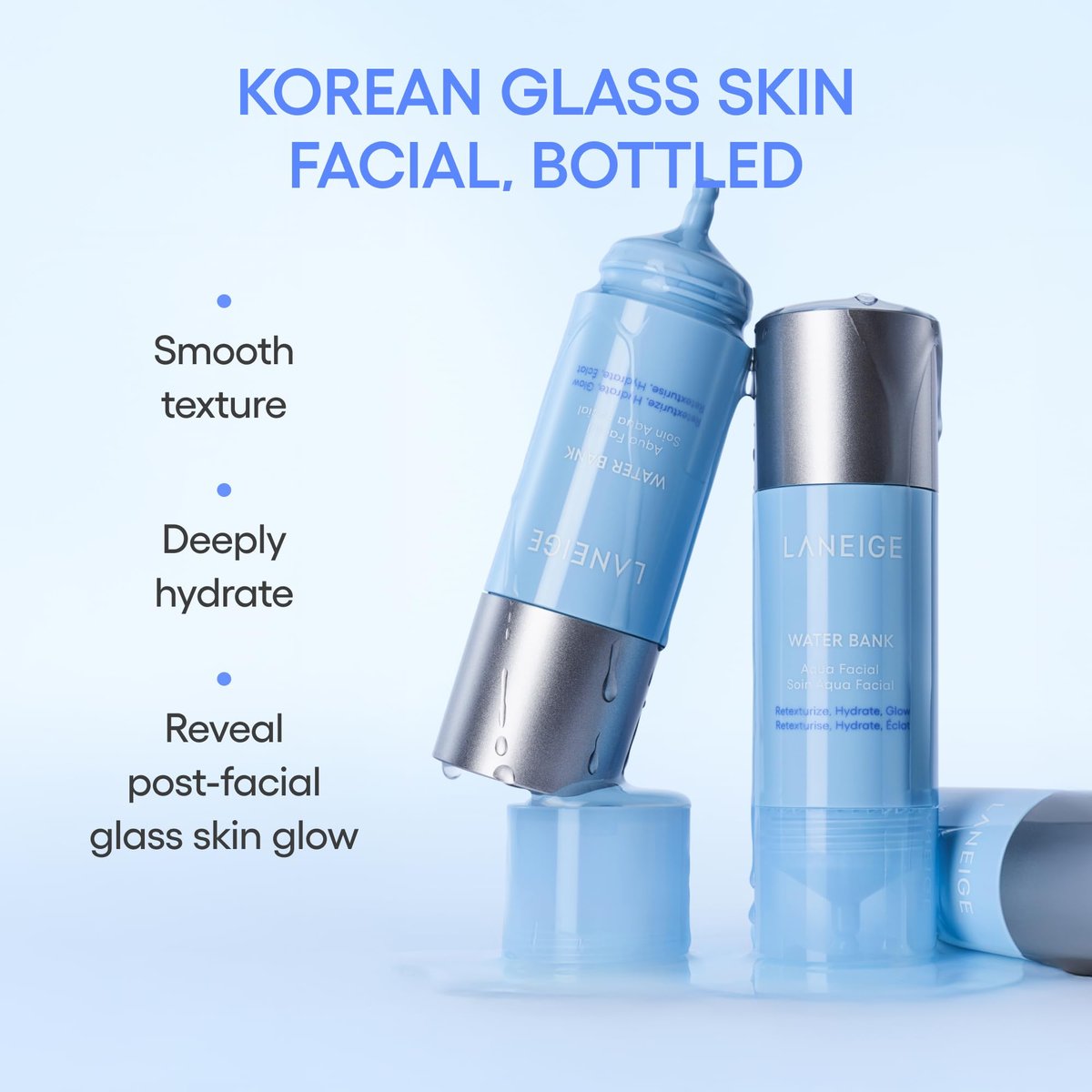 LANEIGE Water Bank Aqua Facial Serum – Hydrating & Exfoliating Serum with AHA, BHA, PHA, Hyaluronic Acid & Ceramide for Smooth, Radiant Skin Avelisse