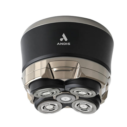 Andis 562927 Head Shaver for Skull - Waterproof Wet/Dry Rotary Shaver with 5 Floating Heads - Black Avelisse