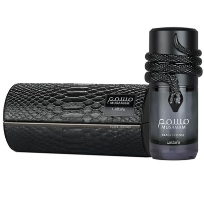 Lattafa Musamam Black Intense Eau de Parfum – Spicy Woody Amber Fragrance for Unisex, 3.4 oz (100 ml) Avelisse